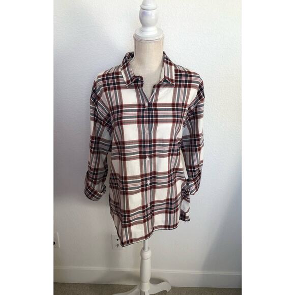 Barbour Oversized Plaid Button Down Shirt- US16 - Picture 1 of 6